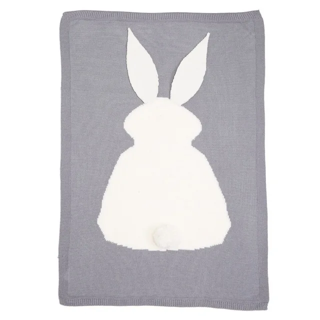 Couverture bébé en coton lapin peluche swaddle poussette literie emmaillotage confort douceur style moderne qu