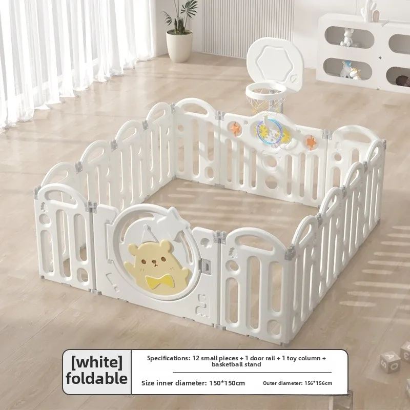 Parc de jeu pour enfants clôture de sécurité intérieure pliable antichute parc d'apprentissage pour bébé 150x1