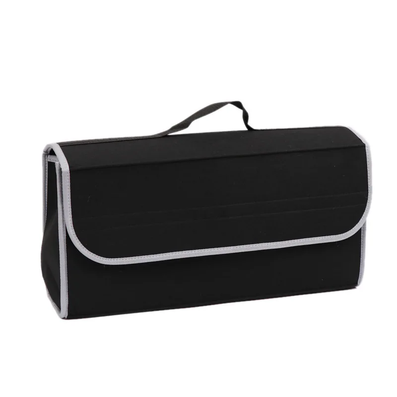Organisateur de coffre voiture en tissu synthétique noir gain de place et sécurité pour les enfants