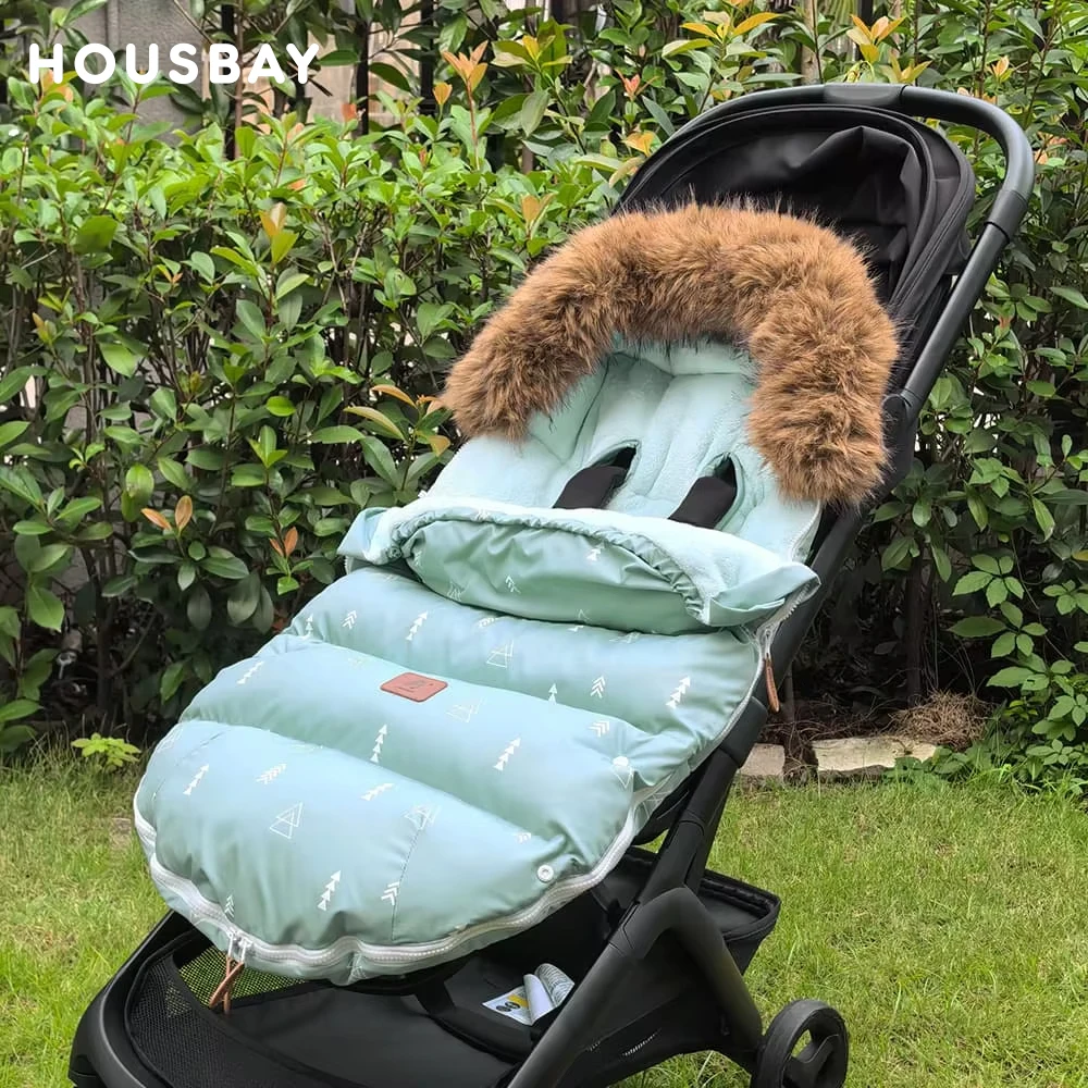 Sac pour poussette imperméable coupevent matelassé fourrure amovible 02 ans hiver bébé protecteur pieds pousse