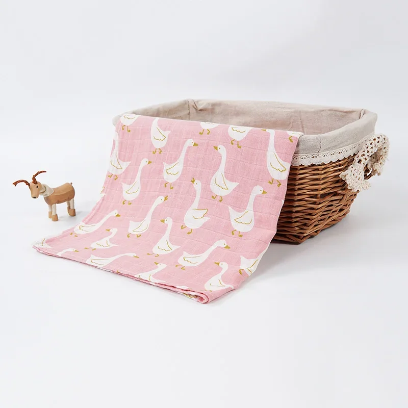 Couverture en mousseline de coton ronde pour bébé, couverture multifonctionnelle pour nouveau-né, 120x120cm - 