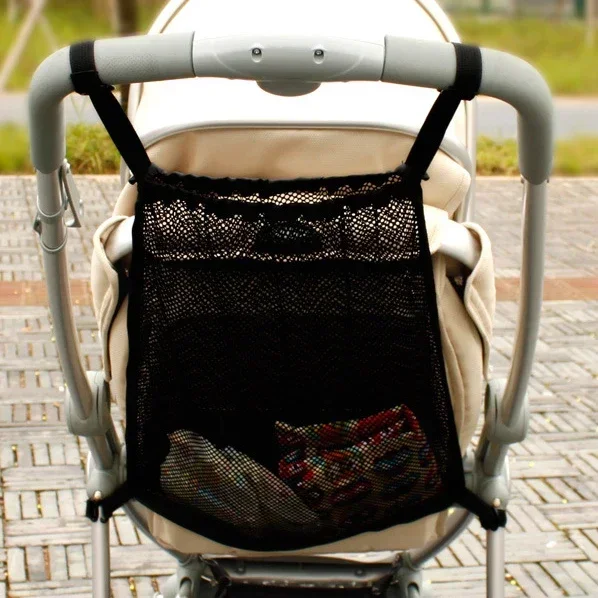 Sacs en filet suspendus pour poussette bébé grande capacité respirant portable accessoire organisation landau 