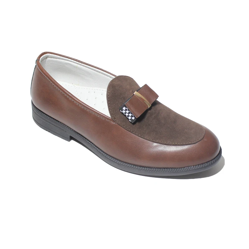 Chaussures Oxford mocassins cuir PU enfants garçons style britannique antiglissante confort scolaire mariage u