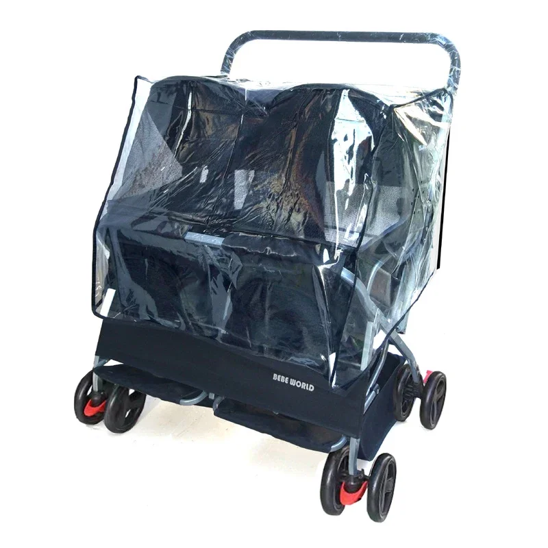 Voiture multifonctionnelle pour animaux de compagnie ultraléger deux places Bumosquito poignées amovibles char
