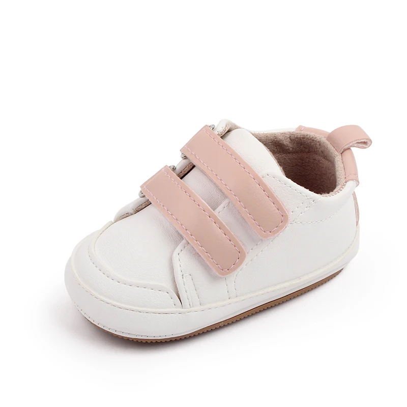 Chaussures de marche décontractées pour bébés 01 ans baskets antiglissantes pour filles et garçons blanc et ro