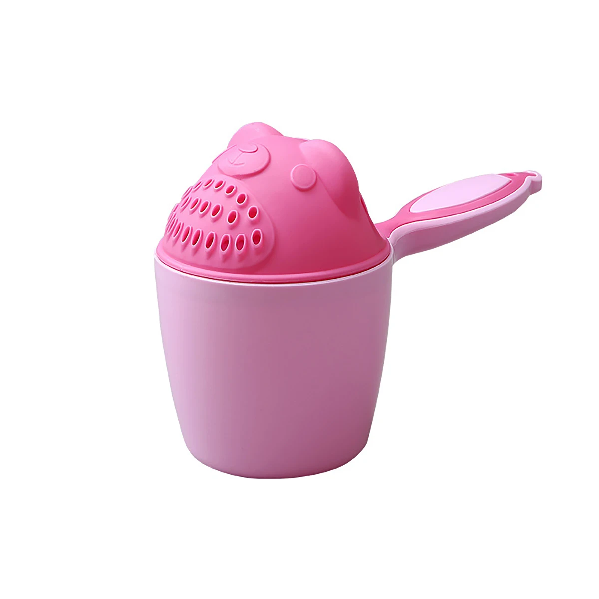 Accessoire bain bébé en plastique ABS égouttoir à thé infuseur tasse à shampoing rose ours mignon cadeau bébé