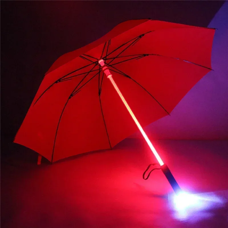 Parapluie LED éclairant pluie soleil qualité adulte enfant style intemporel polyester résistant lumière sécuri
