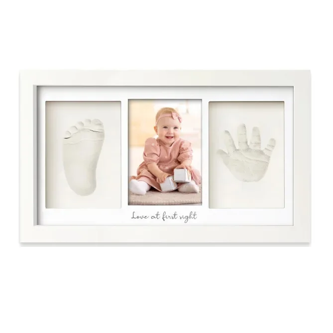 Kit empreintes main pied bébé cadre souvenir argile photo nouveauné