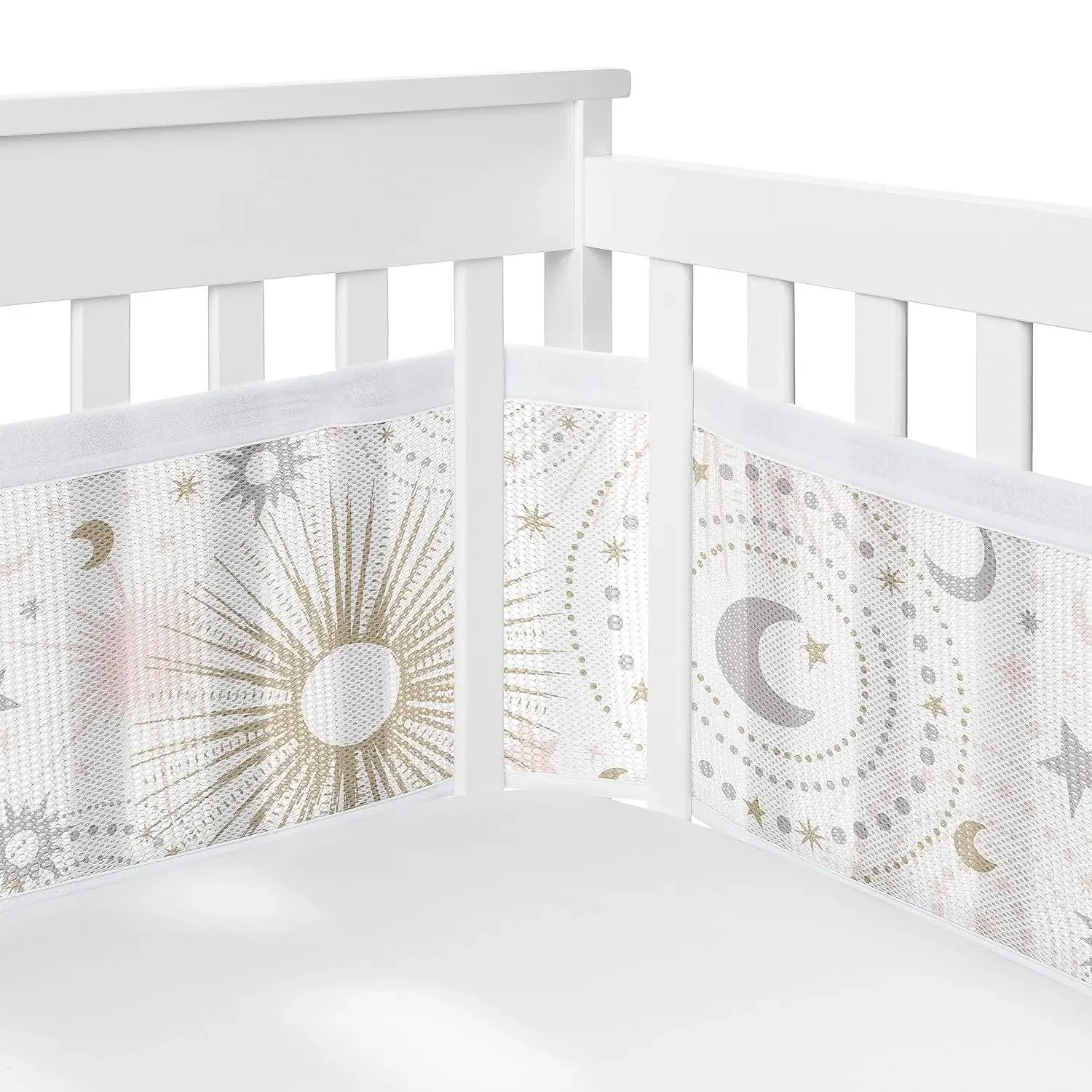 Protection de lit pour bébé parechocs de berceau en maille respirante