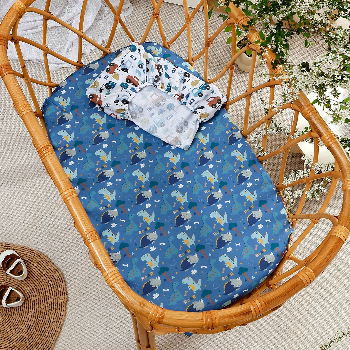 Couette matelas bébé imprimée en tissu doux pour berceau matelas ajusté