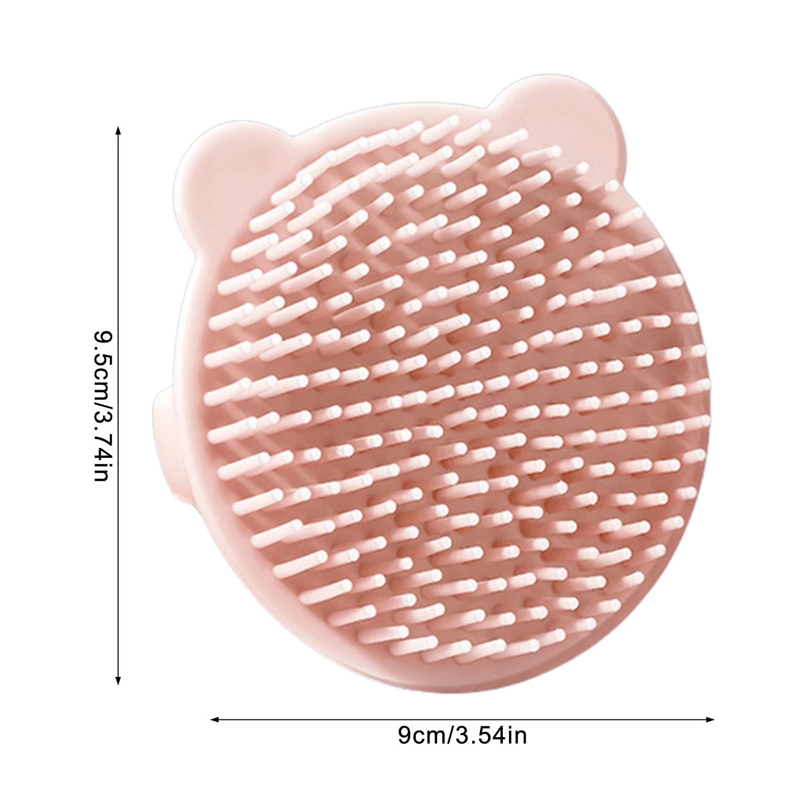 Brosse à cheveux bébé douce design ours mignon plastique rose pastel démêlage sans douleur usage quotidien bai