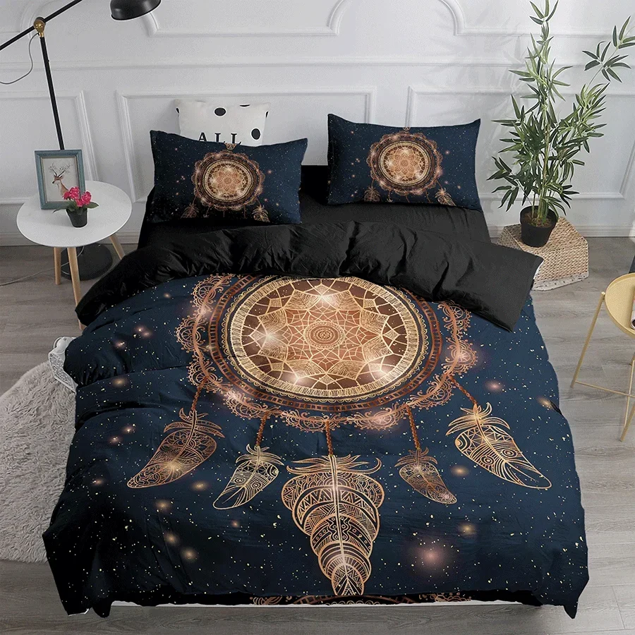 Parure de lit attraperêves ensemble bohème élégant pour chambre bébé housse de couette Queen 240x220 motifs ét