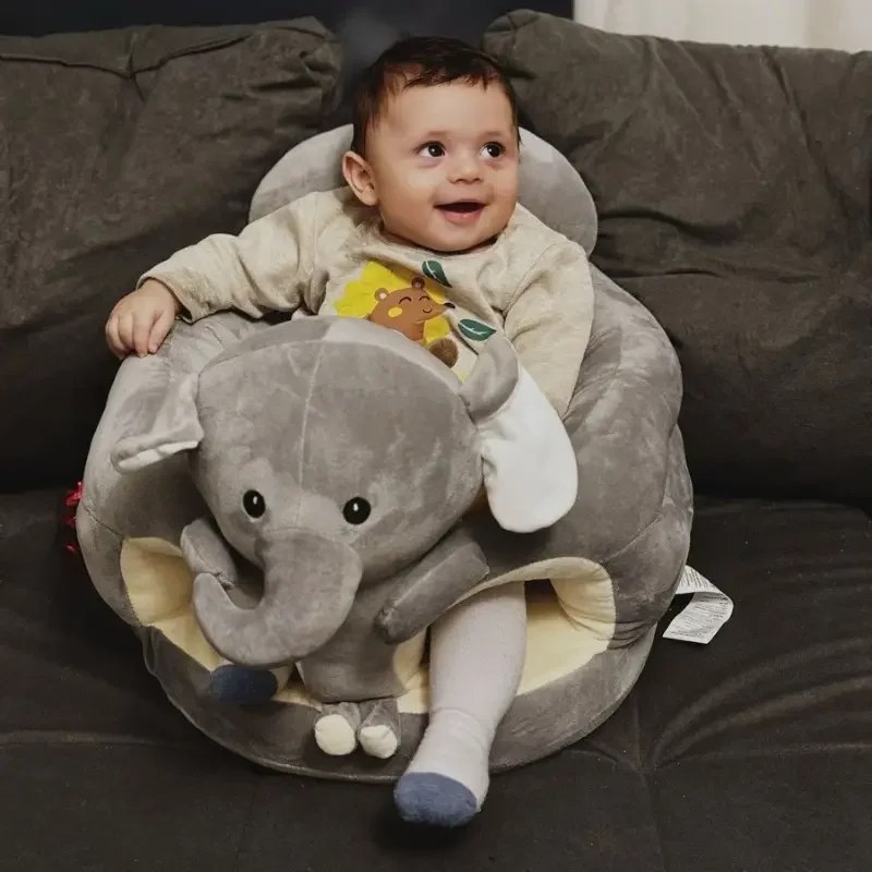 Chaise d'assise bébé apprentissage assis éléphant mignon portable coussin de siège confortable support assis d