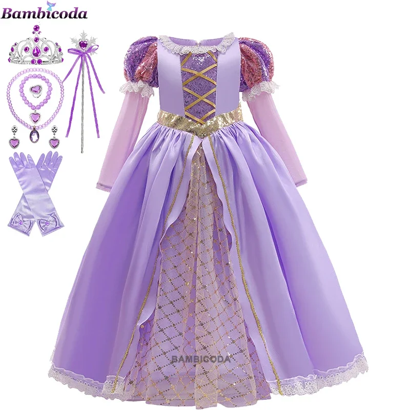 Robe princesse anime Bambicoda pour enfants costume fée fille déguisement carnaval anniversaire accessoires in
