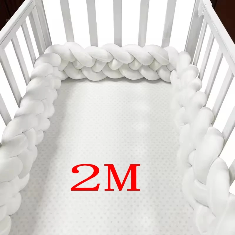 Bordure lit bébé tressée 2m protectionecure decoration chambre bébé douceur matériau soft texture arrondie uni