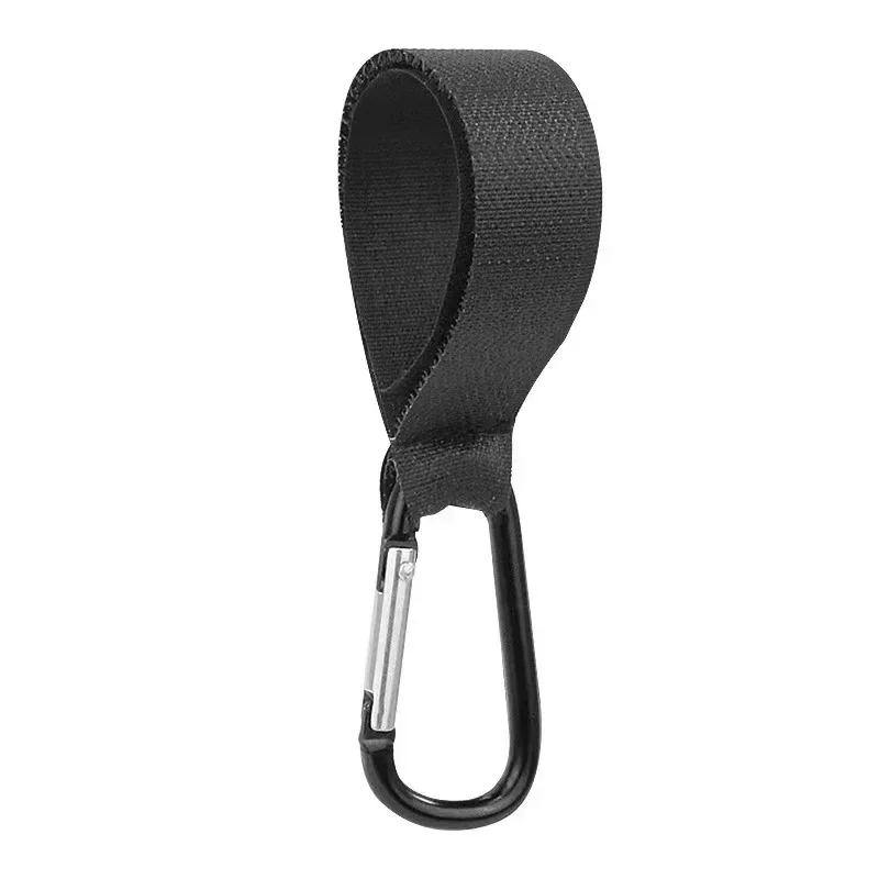 Accessoire poussette porteclés en métal et tissu durable noir pour sacs à langer et accessoires bébé