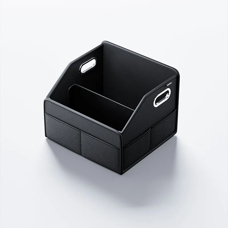 Boîte de rangement en cuir PU pliable pour coffre de voiture organisation arrière de siège auto sac de rangeme