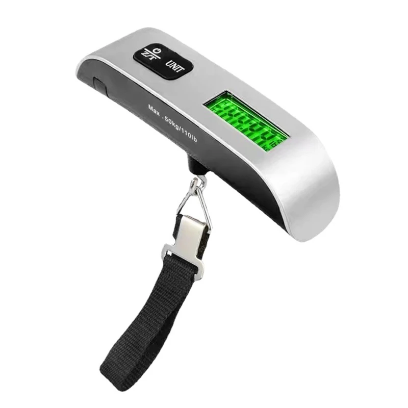 Balance portable LCD numérique pour bagages voyageurs pèsevalises 50kg/110lb électronique compacte avec strap 