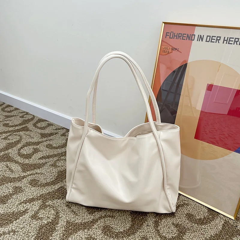 Sac à bandoulière rétro en cuir PU souple pour sac à langer poussette grande capacité portable style décontrac
