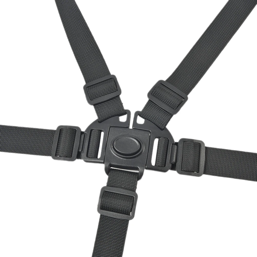 Harnais universel bébé 5 points sécurité poussette chaise haute ceinture adjustable durabilité nylon clips pla