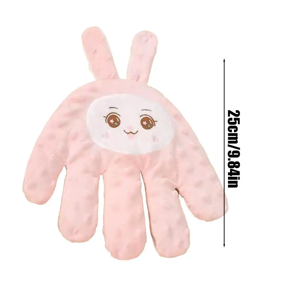 Gant bébé doux à la main accessoire ludique pour enfants rose pâle avec