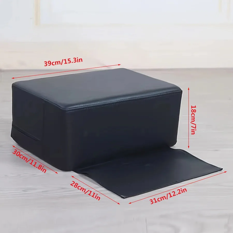 Pouf rehausseur en cuir synthétique pour enfants tabouret de coiffure