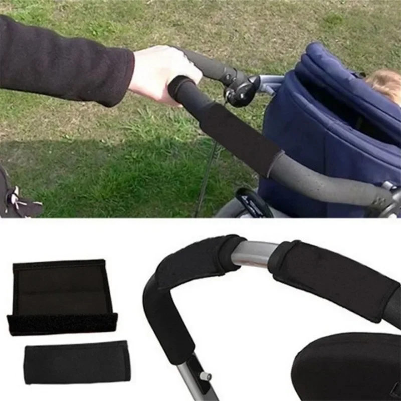 Housse poignée poussette bébé confort antidérapant tissu Oxford matériau durable noir housse protection gaines