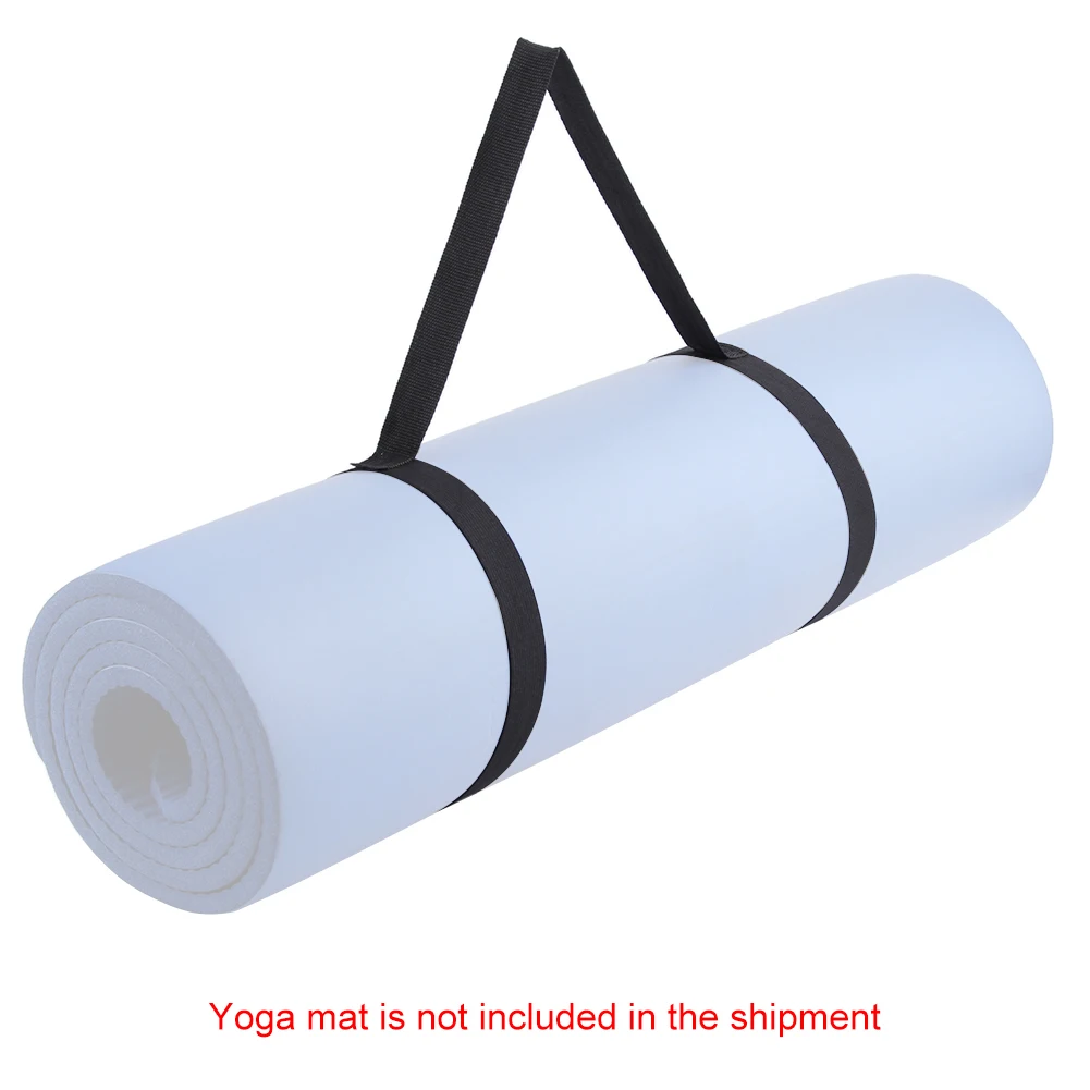 Portetapis de yoga roulé en PVC sangles noires exercice Pilates home gym fitness equipment transport facile st
