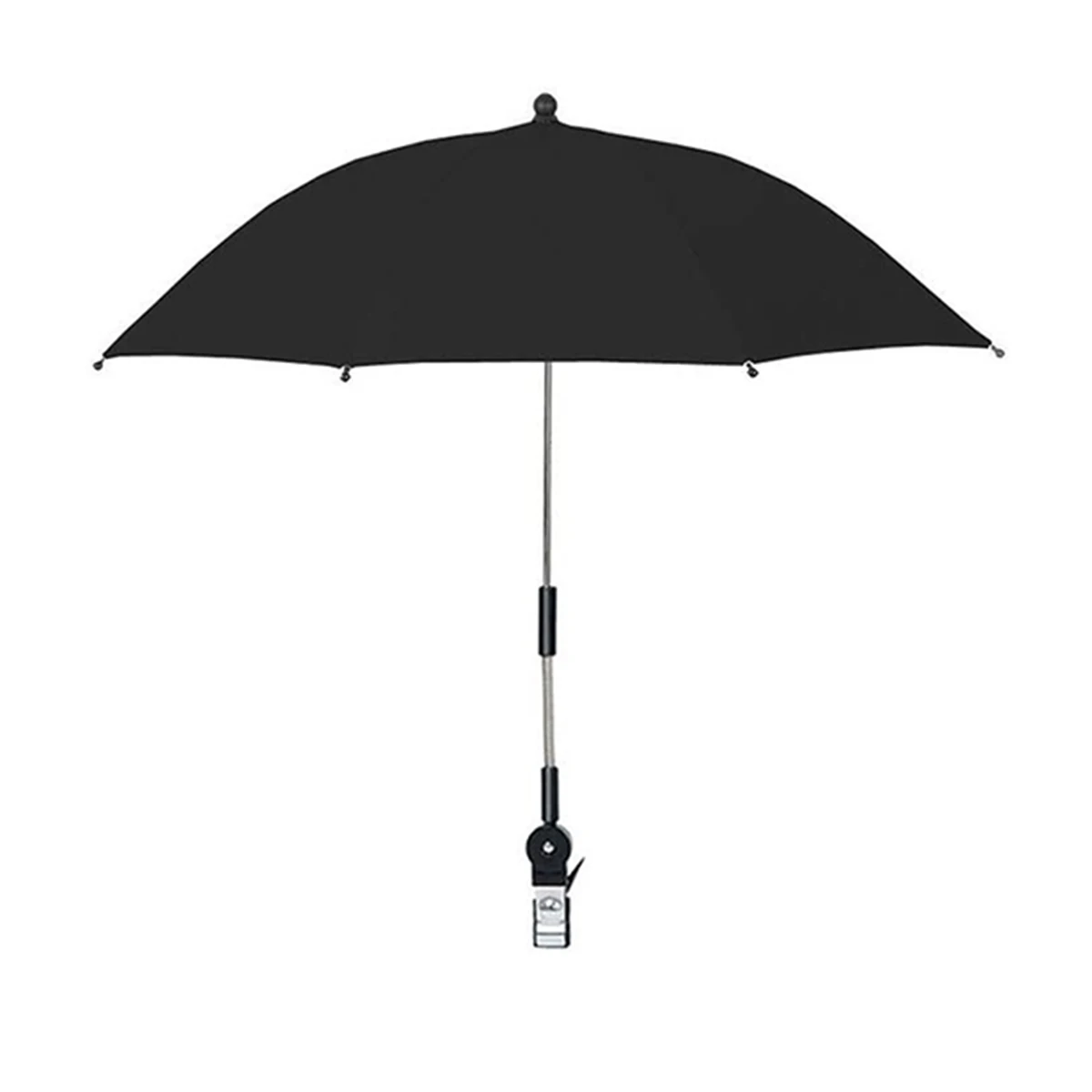 Parasol universel avec clip rotatif 360° protection UV poussette chaise de plage extérieur design moderne coul