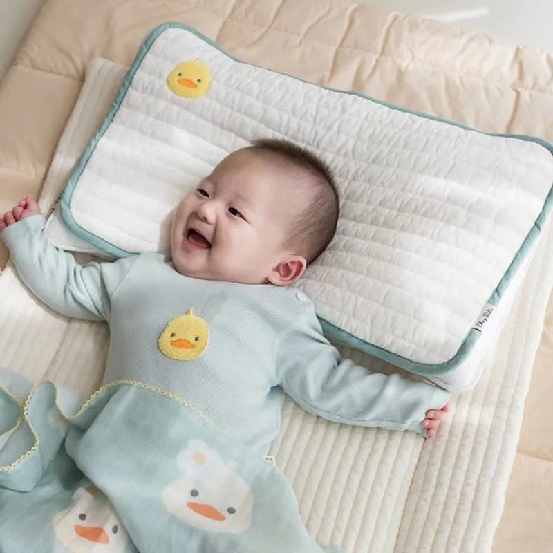 Oreiller Nuage bébé nouveauné 100% coton bio antitranspiration respirant anticrachat de lait serviette plate 0