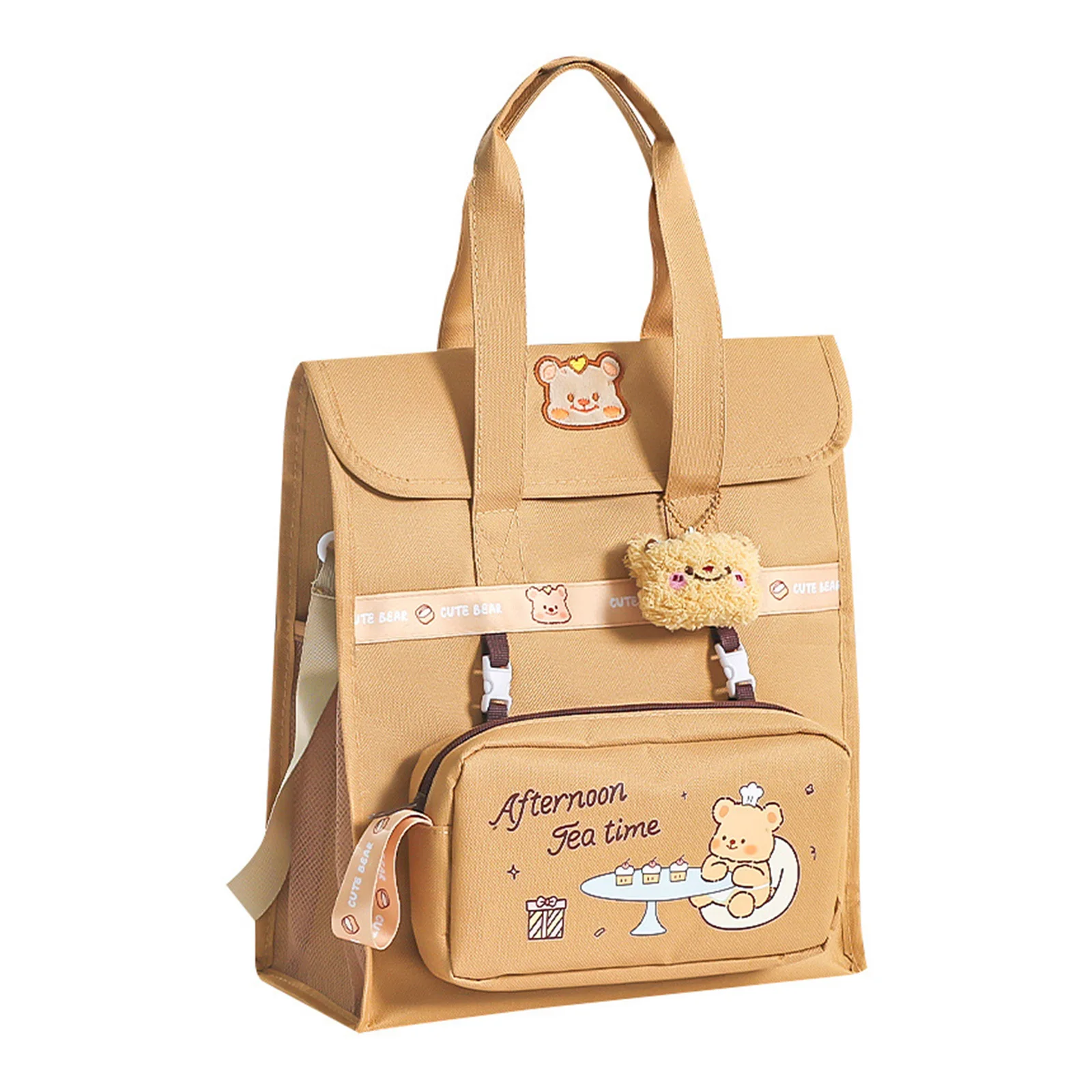Sac à dos ours mignon multifonctionnel avec sangle détachable grande capacité pour enfants adolescents étudian