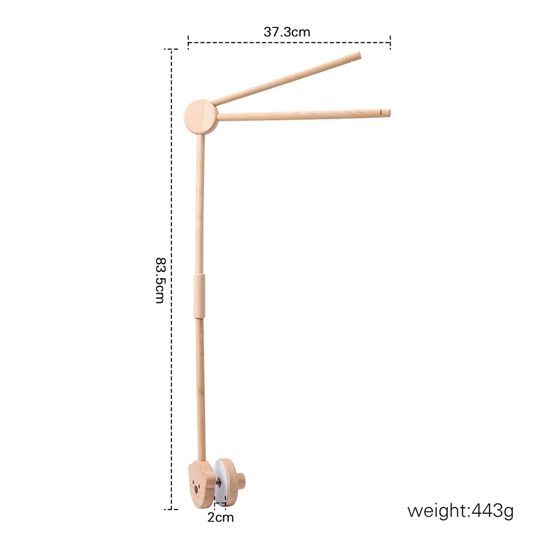 Support de lit bébé en bois naturel étagère suspendue plateau de