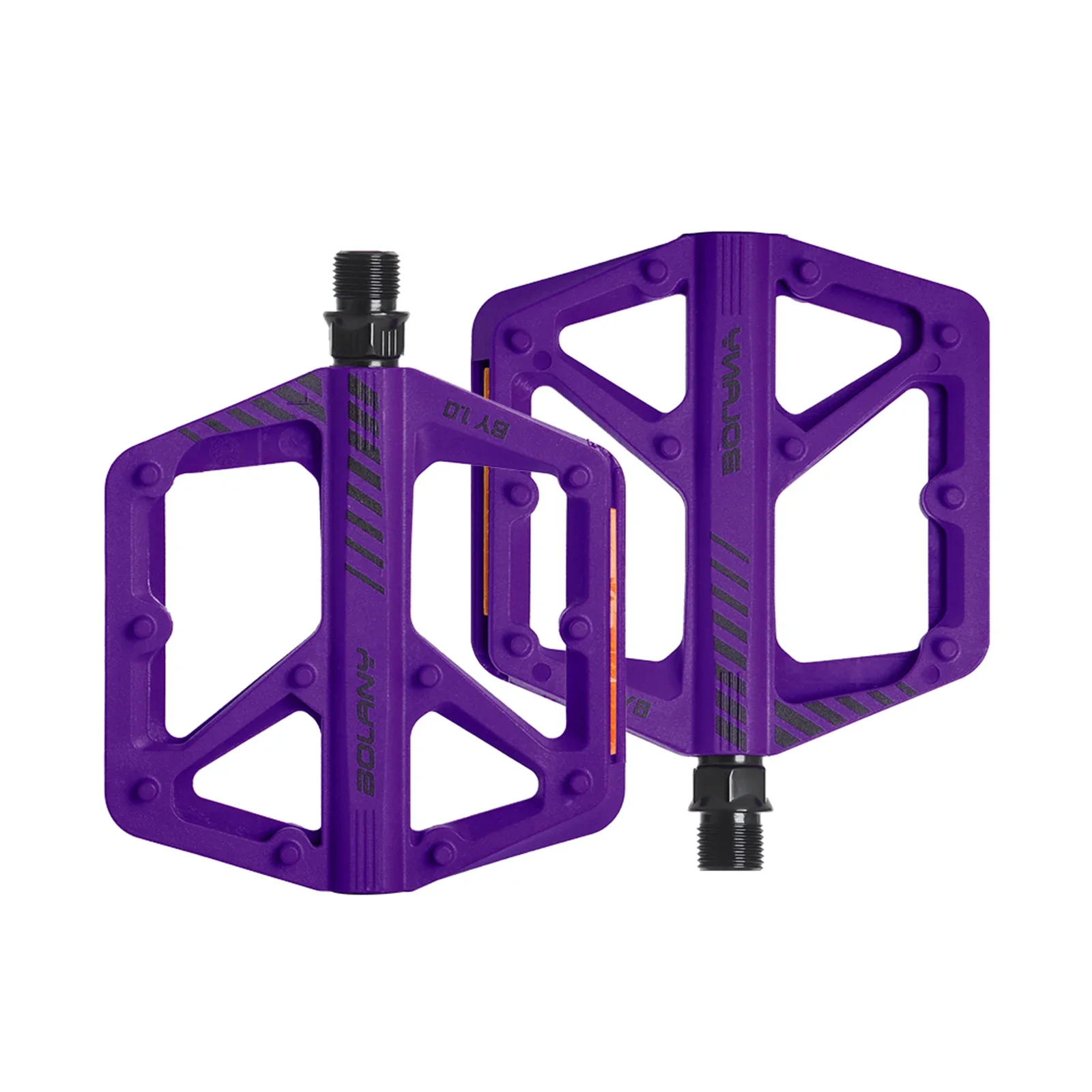 Pédales de vélo en nylon BOLANY pédales de fibre de VTT ultralégères et antidérapantes pédales à double roulem