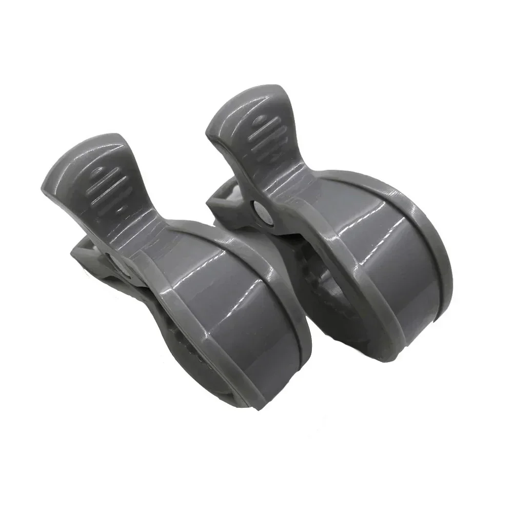 Clips de fixation en plastique pour poussettes sacs et rangements Design simple et robuste Gris