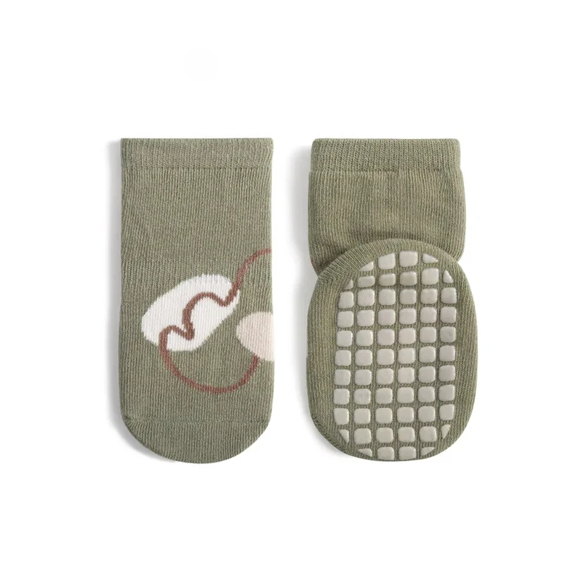 Chaussures bébé antidérapantes chaussettes sol doux 03 ans vert olive coton confort sécurité Usage intérieur e