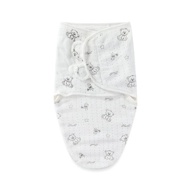 Couverture d'emmaillotage hiver pour bébé nouveauné 03 mois anticoup de pied doux et chaud lit bébé accessoire