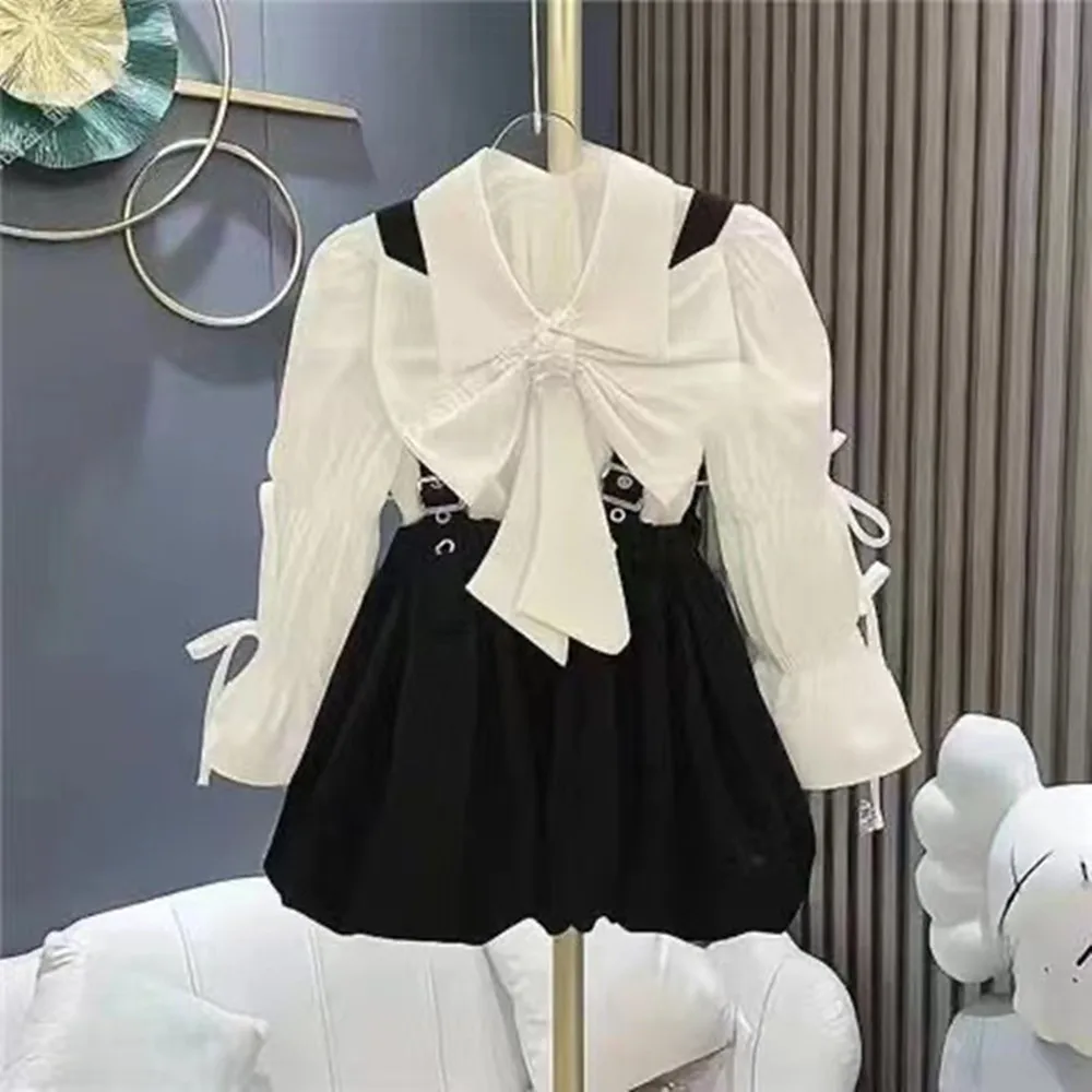 Ensemble de tenues mignonnes pour filles vêtements princesse chemise jupe d'été en coton nouvelle collection 2