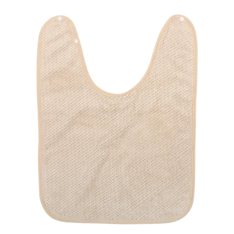 Bib bébé absorbant en coton doux tissu soft ajustable avec boutonspression style minimaliste beige uni 01 ans 