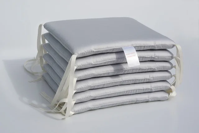 Coussins chaises extérieur 4 pièces/paquet coussins rembourrés mousse tissu doux liens fixation design moderne