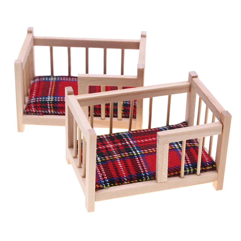 Ensemble lit miniature pour poupée lit de bébé 1:12 mobilier de maison