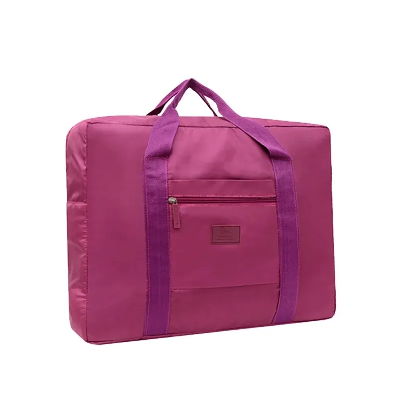 Sac de voyage pliable léger pour bébé : bagage à main fourretout unisexe rose vif pour weekends et déplacement