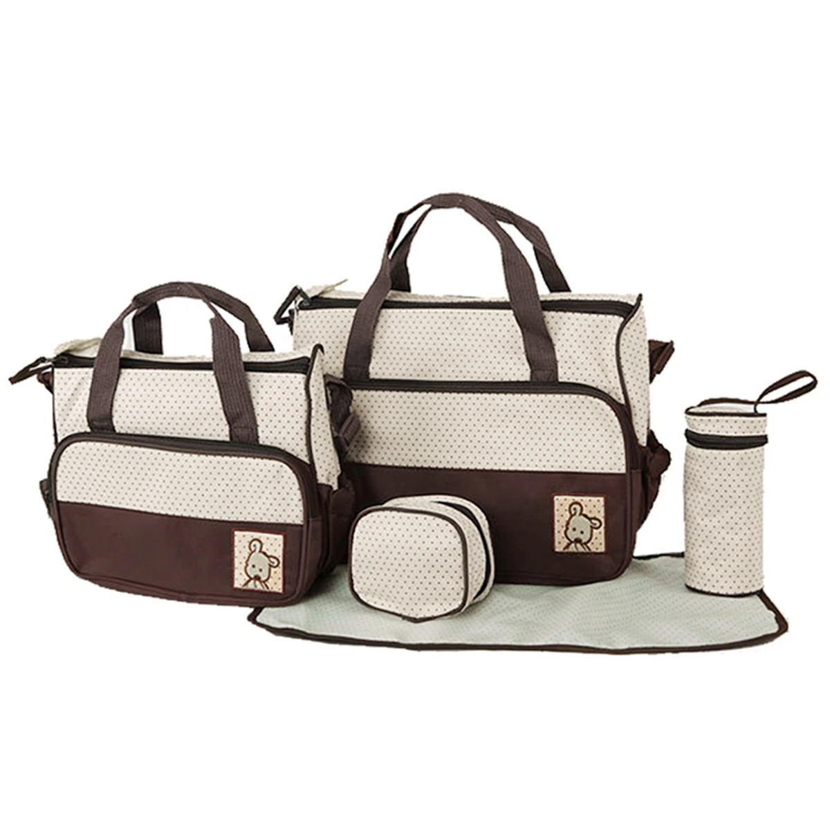 Ensemble sacs de voyage parent enfant sac à dos multifonctionnel grande capacité 5 pièces style moderne tissu