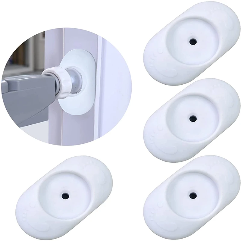 4 pièces Protection Murale Porte Bébé Sécurité AntiCoincement Blanc 4 Unités Économiseur Mural Doux Confort Un