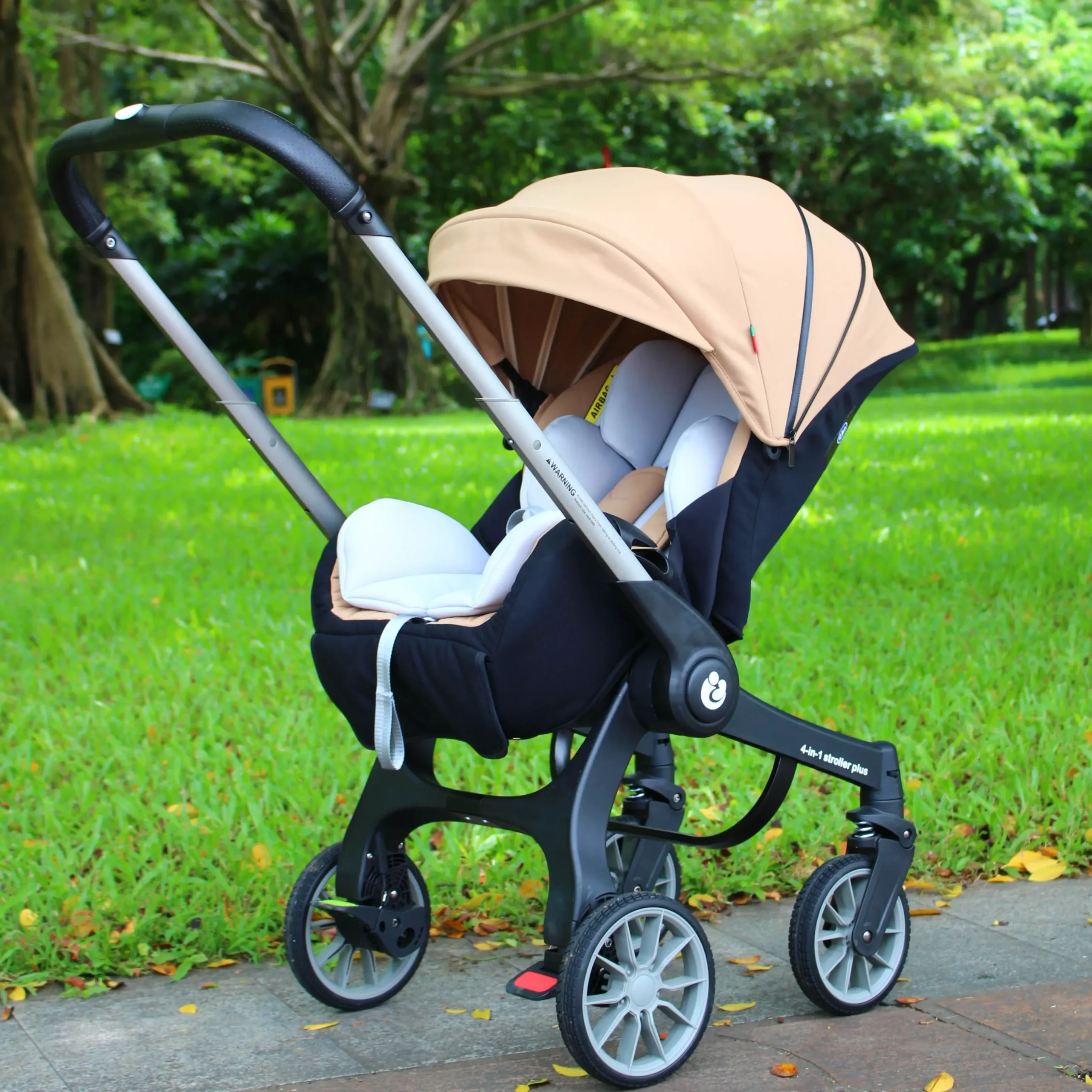 Poussette multifonctionnelle pour nouveauné landau 3 en 1 siège panier pliable 4 en 1 acier inoxydable 03 ans