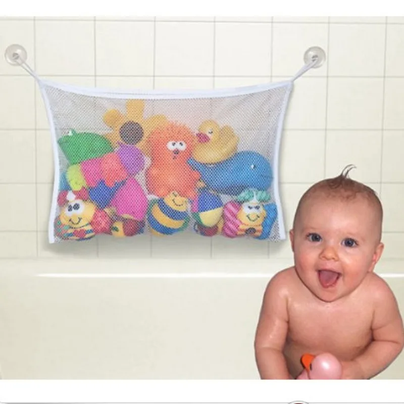 Sac de bain en maille bébé filet rangement jouets sable tissu Oxford imperméable 34x45cm