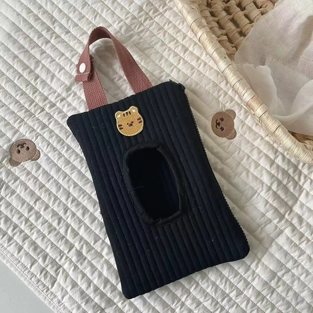 Sac de rangement portable pour poussette bébé étui lingettes boîte mouchoirs housse serviette chariot nouveaun