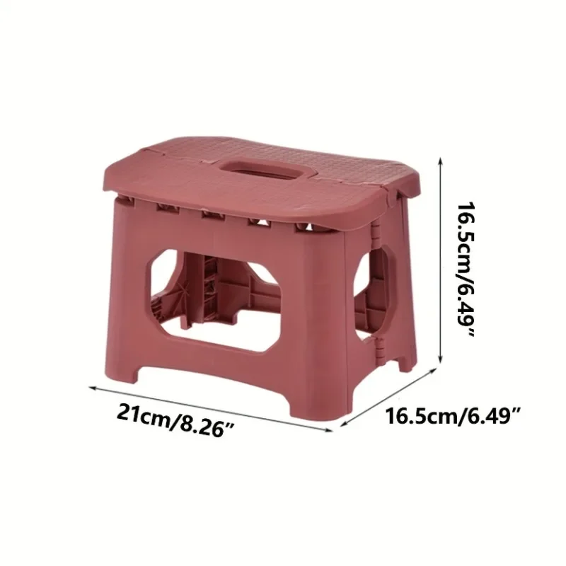 Tabouret pliant antidérapant portable chaise pliante compacte pour camping randonnée jardinage pêche Rouge