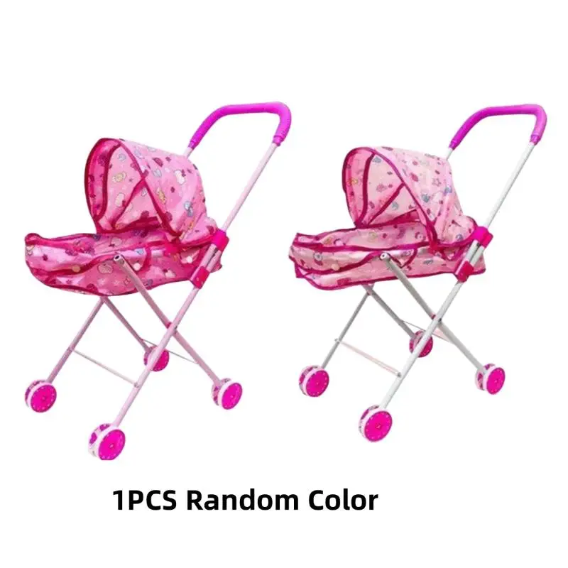 Poussette poupée légère et durable jouet en couleurs vives design pliable Accessoire éducatif pour enfants 612