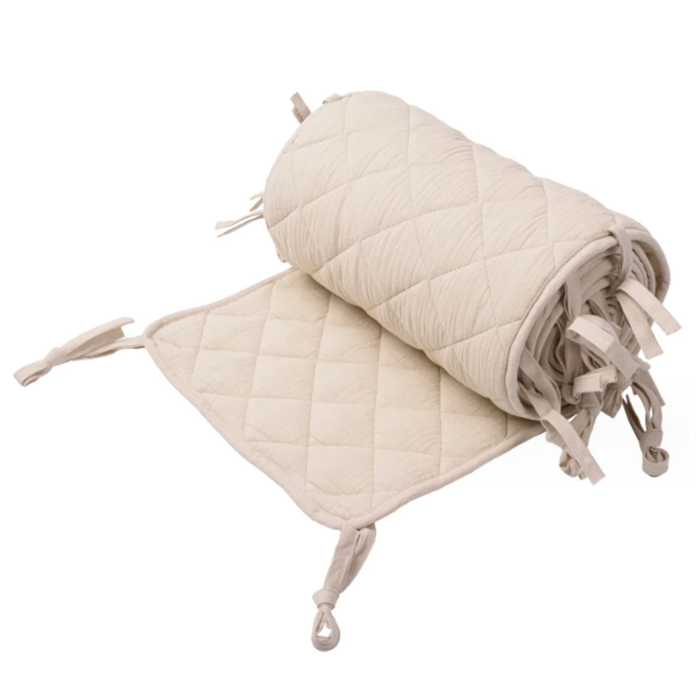 Matelas en coton doux pour bébé tapis de sol confortable usage multiple extérieur et intérieur beige clair des