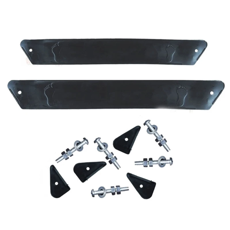 Accessoires poussette plateforme antidérapante en plastique noir acier inoxydable montage facile vis et écrous